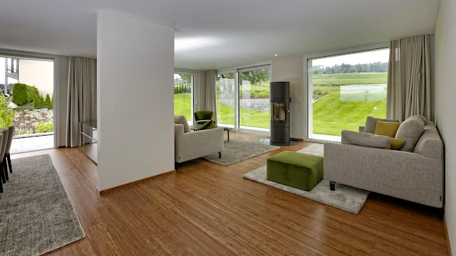 Faserbambusparkett in renoviertem Haus