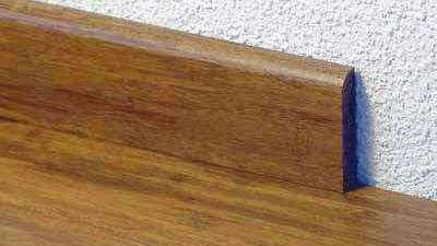 Solid bamboo stair treads and risers and skirting boards