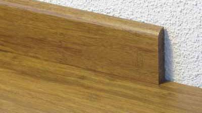 Solid strand-woven bamboo skirting boards