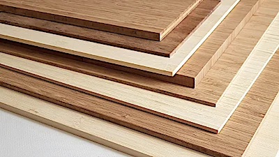 Bamboo panels in horizontal and vertical formats